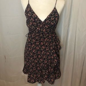 Free people floral wrap dress size small